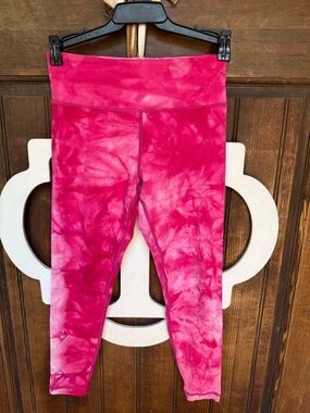 Zyia Girls Pink Tie Dye LNT leggings, Size 8/9, EUC